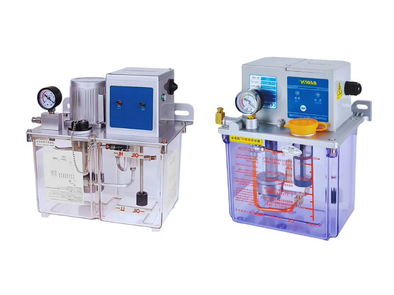 PLC CONTROLLED LIQUID LUBRICATION UNIT USED IN INJECTION AND CNC MACHINES